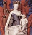 Jean Fouquet - Virgin and Child Surrounded by Angels-showing Charles VII mistress Agnиs Sorel-(c.1450)